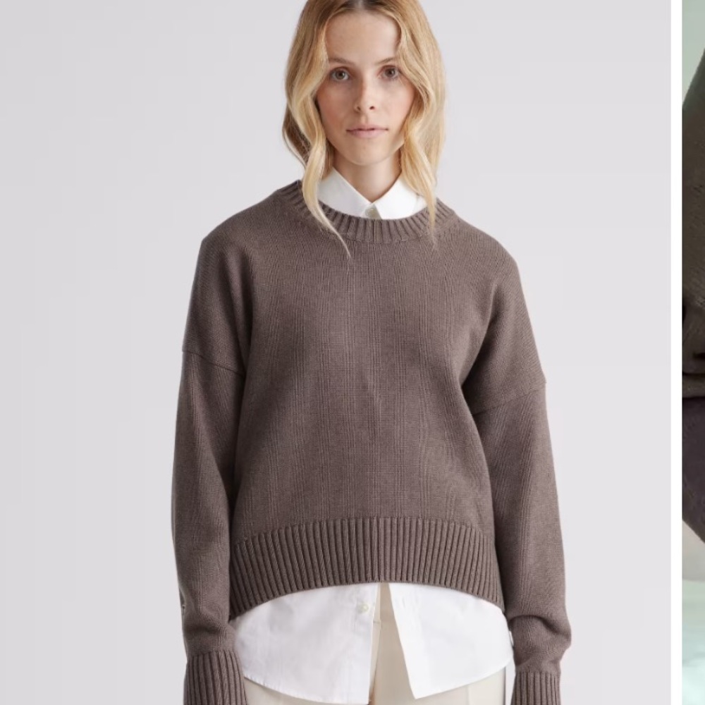 Quince 100% Organic Cotton Boyfriend Crew Sweater